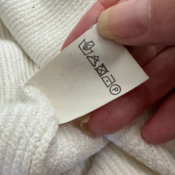 White Deep V Front & Back Sleeveless Tight Knit Tank Top Crop Sweater Small - Picture 7 of 10